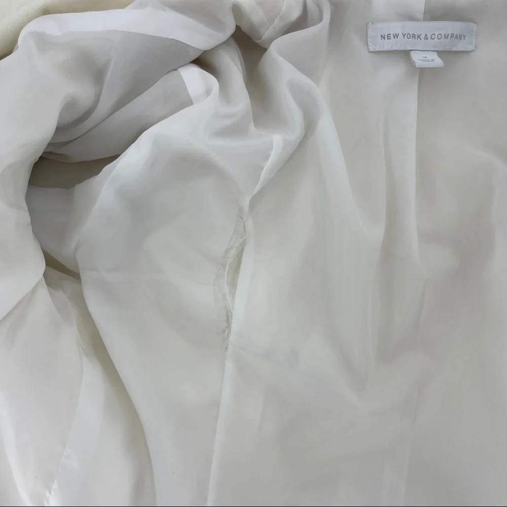 New York & Company Asymmetrical Zip Rain Coat Sz M - Picture 6 of 13